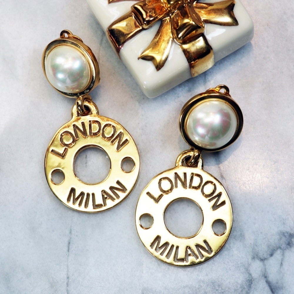 ⚜️ LONDON MILAN RUNWAY Vintage Carolee Earrings - Picture 10 of 13
